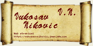 Vukosav Niković vizit kartica